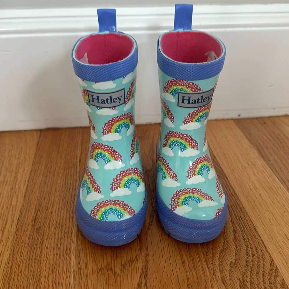 Hatley rainbow rain boots